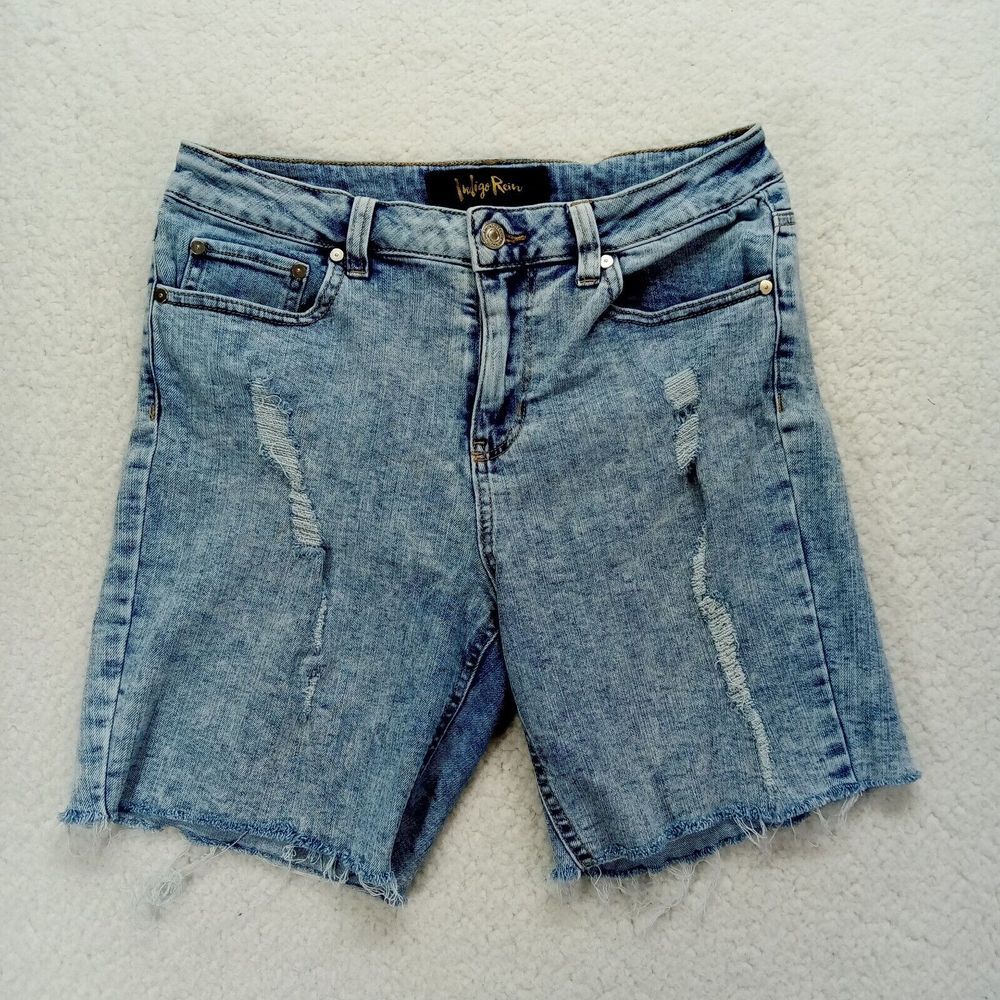 Indigo Rein Jeans Shorts Womens Juniors 11/29 Stretch Denim Cotton Blend